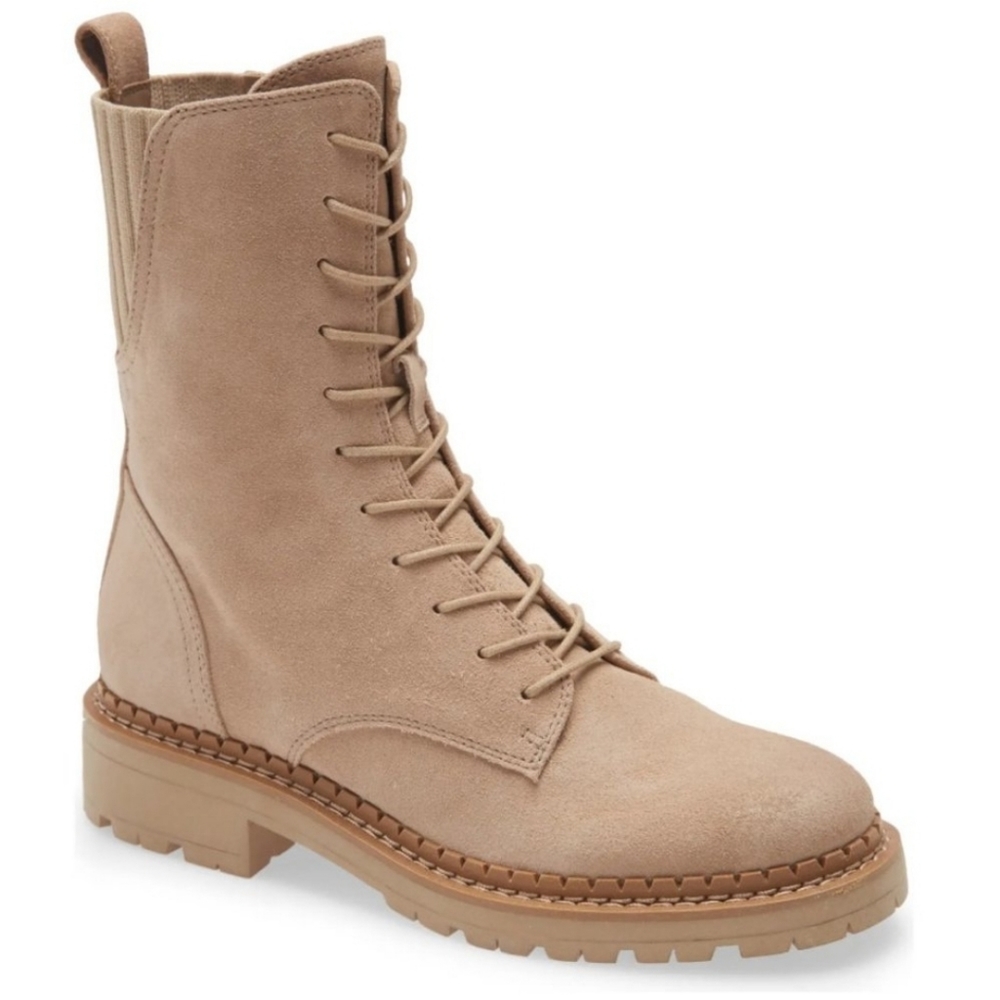 Sam Edelman Lex Combat Suede Leather Boots 9